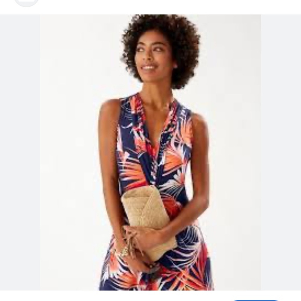 Tommy Bahama Fireworks Fronds Tambour Maxi Dress Size M - Picture 4 of 14